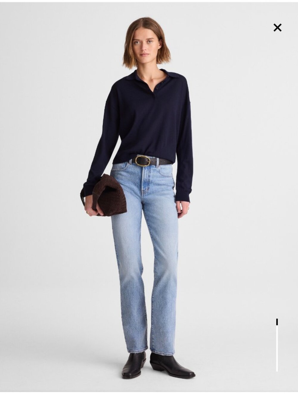 Madewell straight longline jeans, size 28